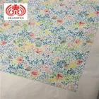 White Print Leaf & flower PU Garment Leather , Premium PU Leather For Bags, clothes, raincoat