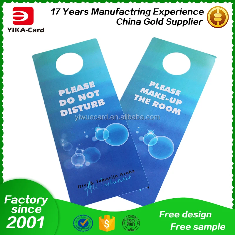Pvc 0 38mm Thickness Hotel Do Not Disturb Sign Door Hanger