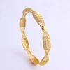 Latest Hollow Diamond Shape Design Link for Woman Girls Gift 18k Gold Plated Jewelry Bangle