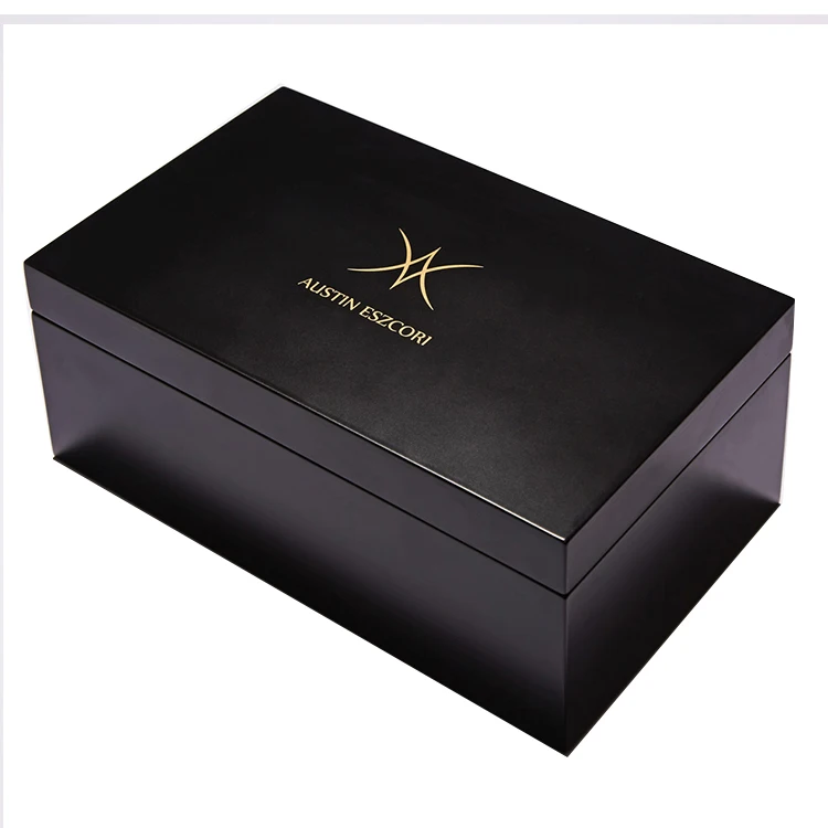 custom luxury slide out cardboard paper packaging drawer black