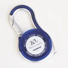 Mini 2m Meter Measure Blue Carabiner Meter Mini Steel Tape Measure 2m 1m With Branded Your Company Name