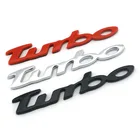 Wholesale custom self adhesive red car sticker chrome turbo emblem logo badge