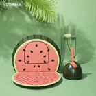Vetreska watermelon shaped hooded cat litter box with seperate scoop holder