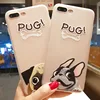 Manufacturer Custom Printed tpu Cell Cover lovely pug Dog Design Mobile Phone Case Cover For iPhone 7 7plus