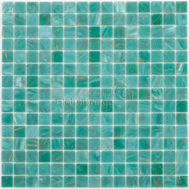 High quality green glass mosaic cheap swimming pool mosaic tiles for sale