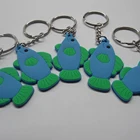 Pvc Soft Rubber Photo Custom Cartoon Rabbit And Cat Keychain