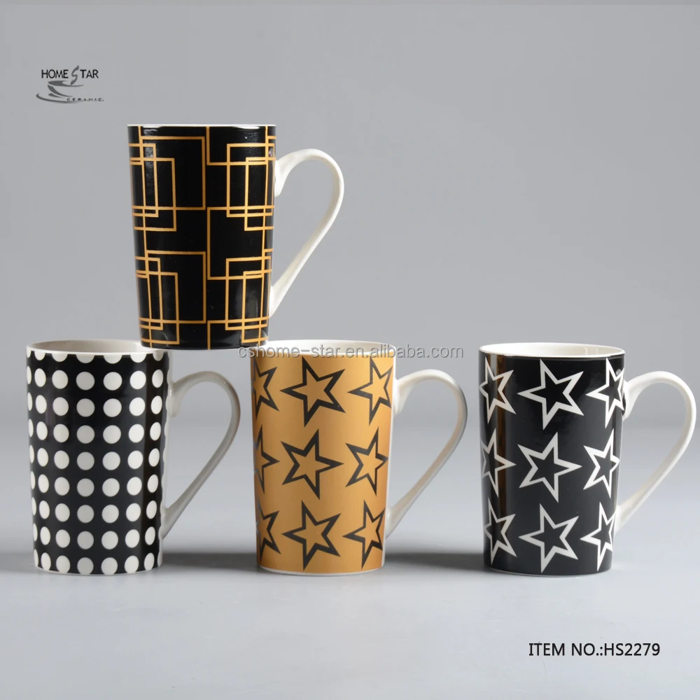 custom printing plain white black bulk ceramic cup coffee mugs