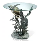 Cast Bronze Statue Woman Bronze Sculpture Coffee Table Leg