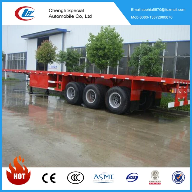 40ton flated low bed trailer, low body trailer vehicle for sale