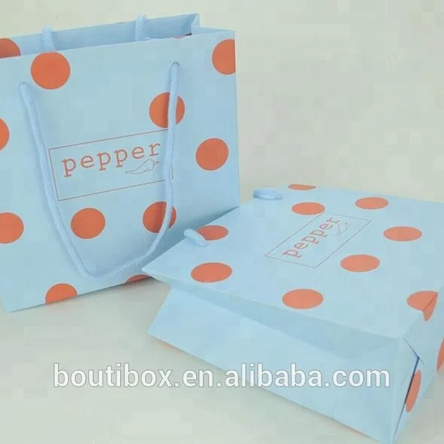 boutibox bb-p159 cheap small paper gift bags with handles polka
