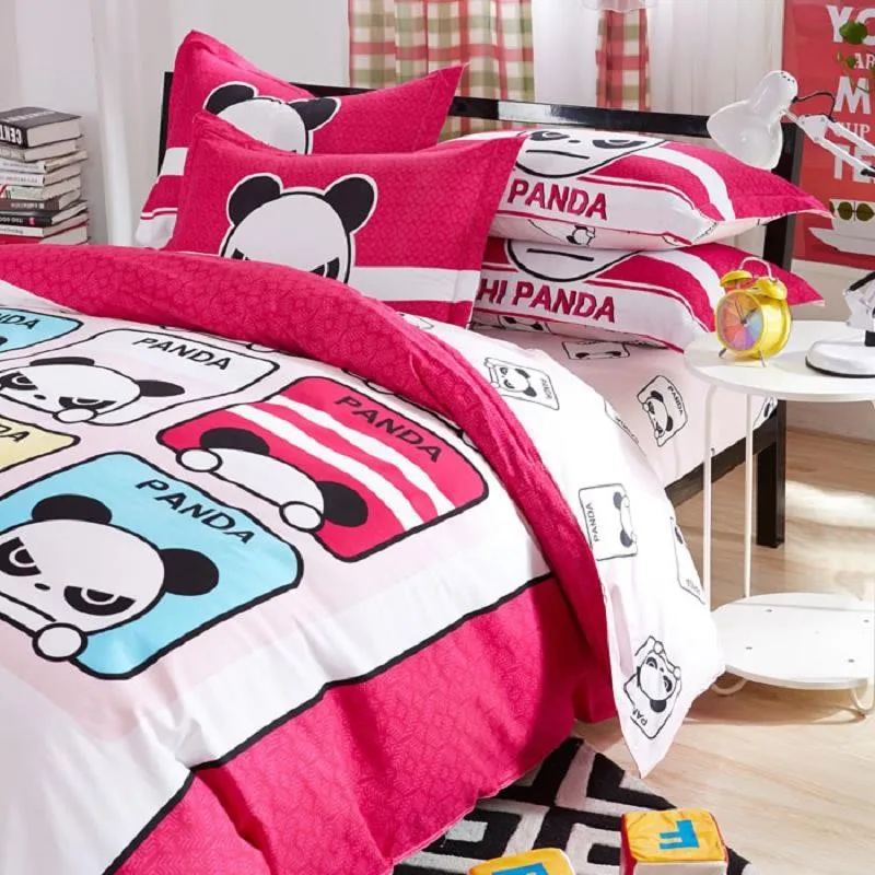 Chinese national treasure panda style 3pcs/4pcs bedding sets Duvet Cover Bed sheet Pillowcase