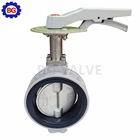 DN100 PN16 Wafer butterfly valve handle worm gear pneumatic operator