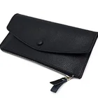 Genuine Leather Women Wallet Long Women Purse Fashion Card Holder Zipper Coin Pockets