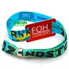 Eco-friendly custom woven/sublimation fabric NFC RFID wristband no minimum order
