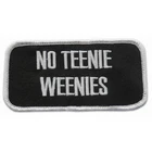 NO TEENIE WEENIES Funny Ladies Biker Quality Vest Patch