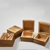 Small pretty square shape carbonized gift packaging wooden veneer box