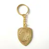 Custom Shield Shaped Key Ring Gold Plating Horse Key Chain
