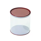 8 OZ Clear Paint Can with Tin Lid/Base