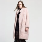 New style wool jacket women clothes wool ladies winter long leather fur coat