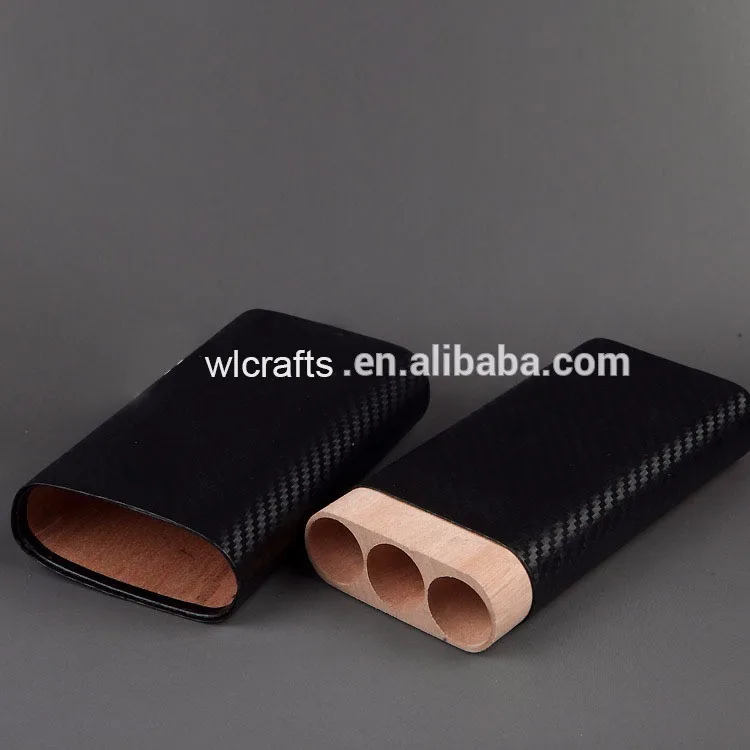 cigar packaging case for 3ct cigars travel leather cigar case