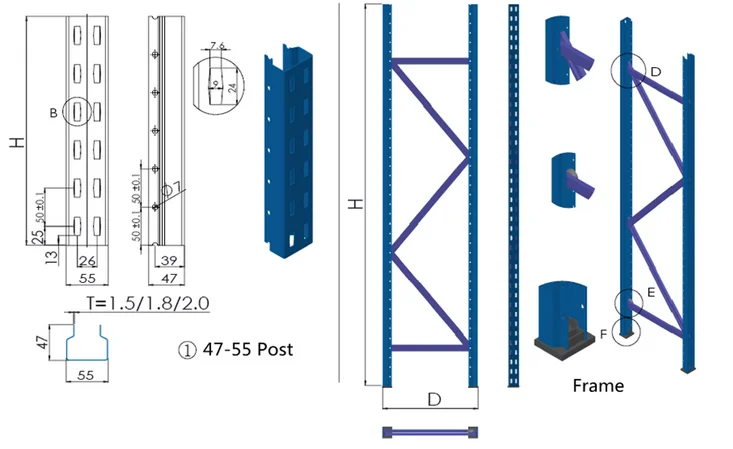 Step Beam Steel Panel Customized Long Span Shelving