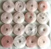 Rose quartz - donut round beads