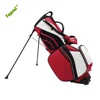 Custom 7 Way PU Leather Material Golf Bag Stand With Cooler Bag