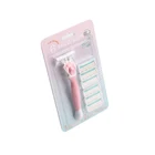 Haward private label six blade woman lady hair removing blades shaving razor