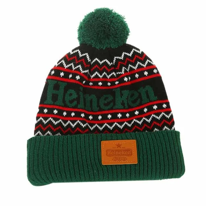 hot selling beanie knit sport running beanie hat with applique