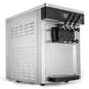 Commercial Table Top 3 Flavors Soft Ice Cream Machine 20-28kg/h Cones Maker