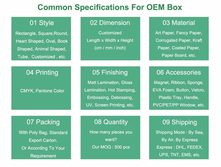 paper packaging  paper boxes   shape and style rectangle, square