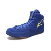 Wholesale make your own sambo sport blue red wrestling shoes for men