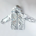 Fashion boutique print silver hoodie kids boy girl jacket clothing