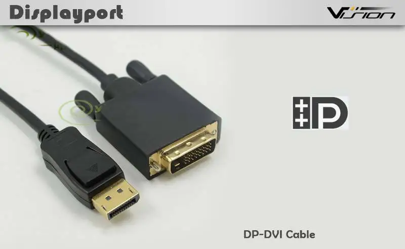 Multibao 2M DisplayPort Display Port DP to DVI-D 24+1 Male Digital Video Cable Lead PC TV 2