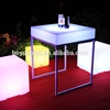 Led Lighted Glass Top Aluminum Base Coffee Table