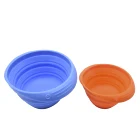 HZ-088 Cowboy Hat Pet Cat Food Water Feeding Portable Travel Bowls Foldable Silicone Collapsible Dog Pet Feeding Bowl