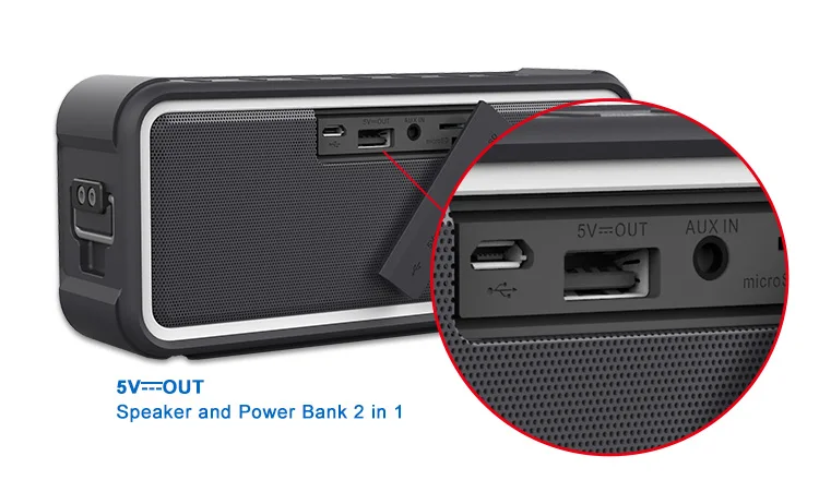 HFD-895D Waterproof Speaker Bluetooth With TF card Handfree Call OEM Camping Gift - ANKUX.COM