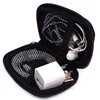 Custom logo print travel portable zipper cable organizer storage carrying pouch small neoprene headphone bag