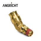 Push to Connect Swivel Male Elbow 45 degree TUBE OD X NPTF MALE DOT Air Brake Brass Fittings