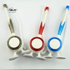 hot sell fashionable desk holder chain bank pen table ball pen promotional hotel ballpoint pen with stand