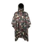 Custom camo black nylon & polyester military army police poncho raincoat