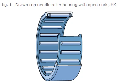 drawn cup needle roller bearing with open ends