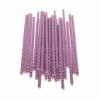 Outside The Box Papers Straws Shiny Slim Paper Drinking Straws Star, Polka Dot And Strip