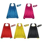70*70 cm new design double layer wholesale superhero cape and mask superhero kids capes