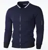 guangzhou shangsi fashion factory custom for men flat pattern plain color knit shrug v neck button cardigan jacket