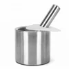 Home Kitchen Tools Grinder Bowl Stainless Steel Mortar and Pestle with Cover