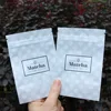 custom printed smell proof 1oz matte white stand up pouch for matcha tea powder package