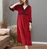 Wholesale Women's lace neck Nightgown 3/4 Sleeve Sleep Dress night dress