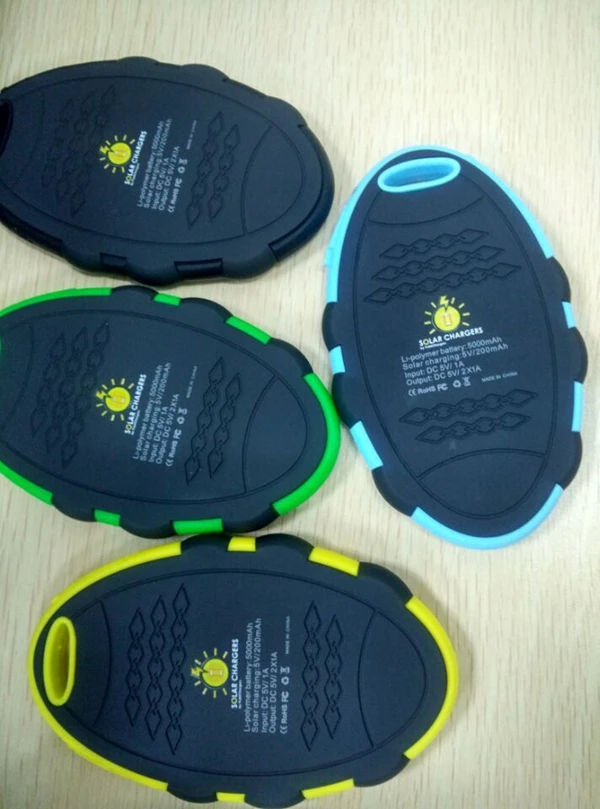 Waterproof mini portable charger slim solar power bank , mobile phone 5000mah battery charging powerbank - ANKUX.COM