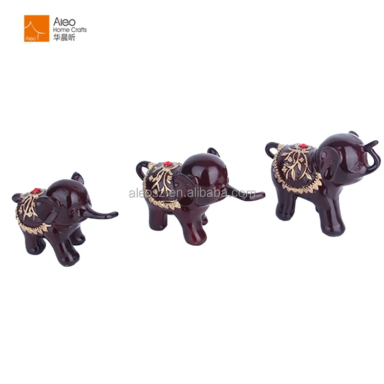 luxury elephant family table stand figurine for home decoration